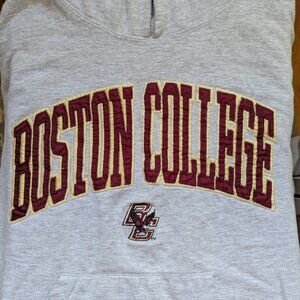 Boston College Eagles Hoodie Mens Large Gray Embroidered Sweatshirt J America